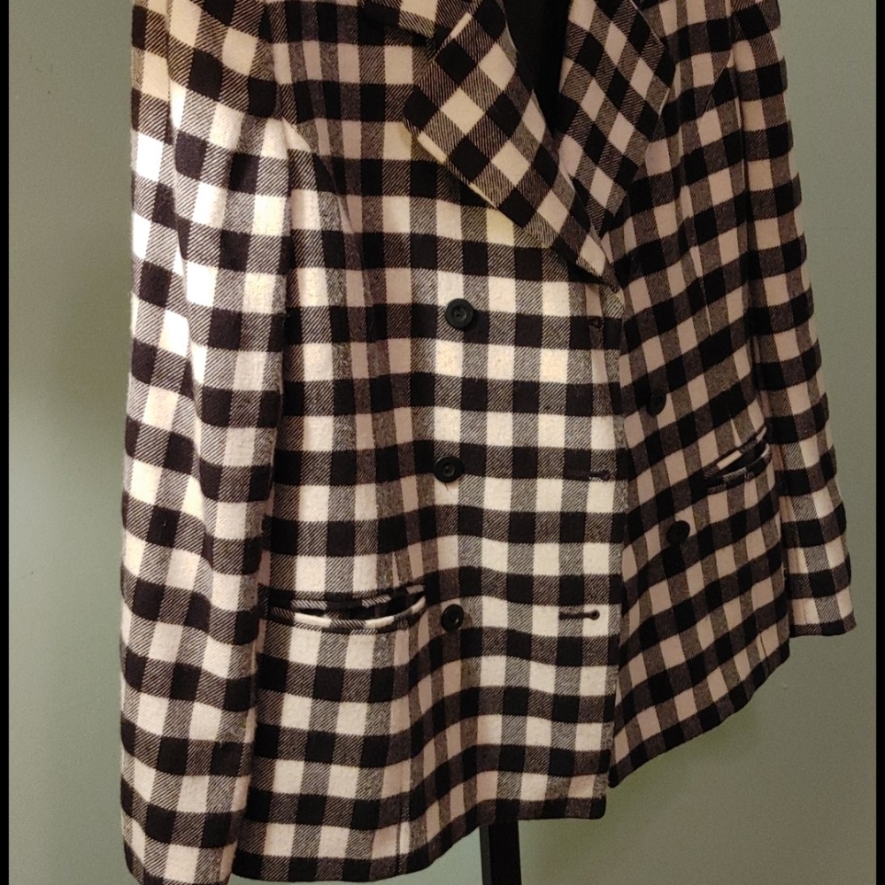 Wool Buffalo Check Blazer - Picture 4 of 7